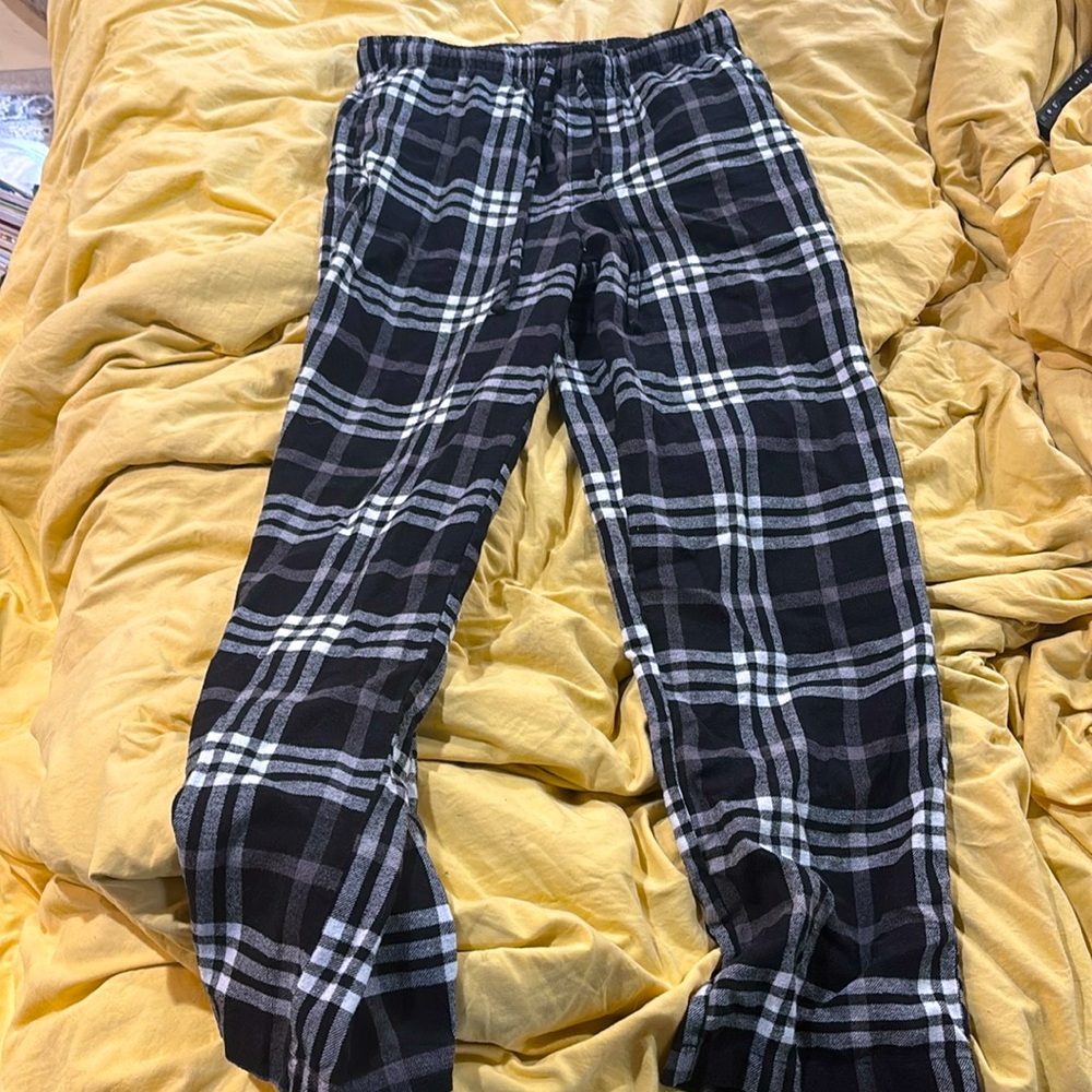 Black and white pajama pants